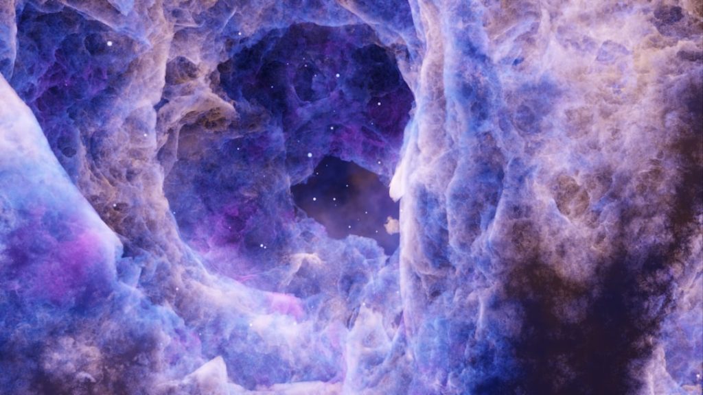 ブラックホールと高温星の衝突が謎の青い閃光の原因か