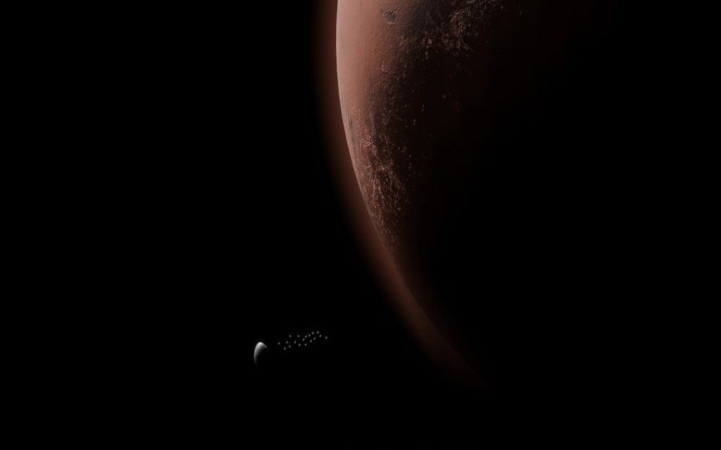 マーズ・エクスプレスが火星の渓谷で数十個のダストデビル捉える